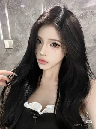 ロング カラー 韓国風暗髪ヘア🤍 🫧MIREIのヘアスタイル