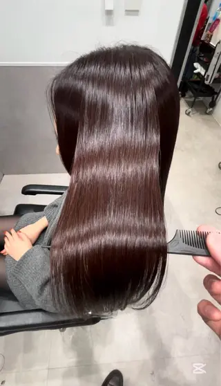 セミロング 髪質改善ヘアケア 艶髪特化/上田のヘアスタイル