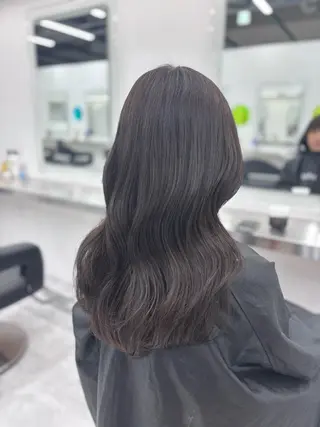 ロング カラー 韓国風暗髪ヘア🤍 🫧MIREIのヘアスタイル