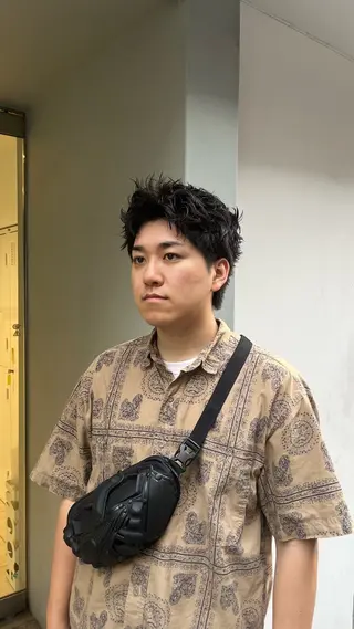 ショート パーマ メンズ GO TODAY SHAiRE SALON NU茶屋町店所属・メンズ特化 河内翔吾のヘアスタイル