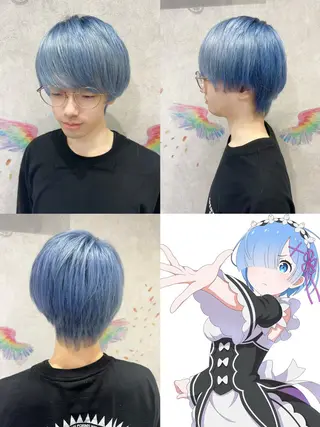 ショート カラー 韓国ヘアー🦄ྀི オタク美容師🌈山本のヘアスタイル