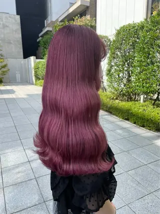 ロング カラー ヘアアレンジ メンズウルフ🐺♡ ブリーチ♡ヘアメ🎀のヘアスタイル