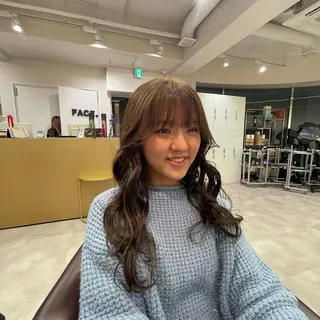 セミロング カラー 松永 梨央のヘアスタイル