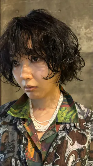 ショート カラー パーマ ヘアアレンジ marino マリノのヘアスタイル