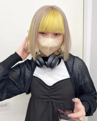 ミディアム デザイン🥇複雑履歴 ハイトーン特化のヘアスタイル