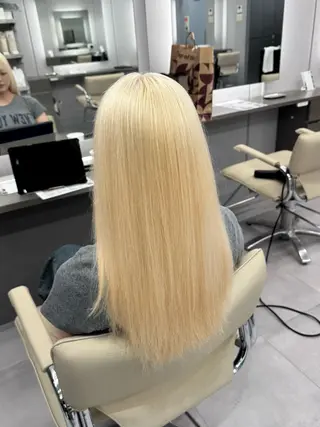 セミロング カラー ハイトーン/名古屋 Hinakiのヘアスタイル