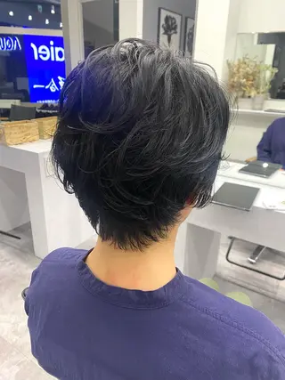 ショート カラー パーマ ヘアアレンジ レイヤー/メンズ🥑 マエダアズミ🥑のヘアスタイル