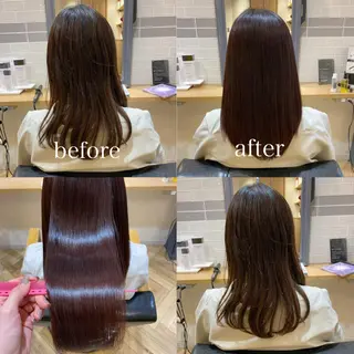 セミロング カラー 艶カラー/韓国顔周り 🎀mamiのヘアスタイル