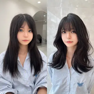 ロング カラー MAEUL NAGOYA所属・前髪顔周り/レイヤー 韓国/桔川恒のヘアスタイル