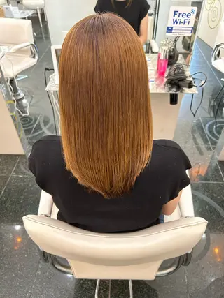 セミロング 髪質改善⭐️縮毛 🫧内藤紅葉のヘアスタイル