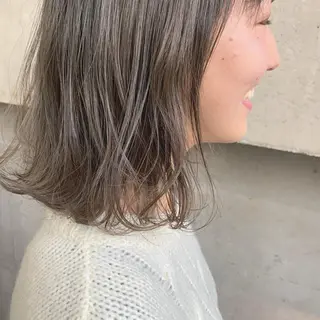 ミディアム 透明感カラー 金村真子のヘアスタイル