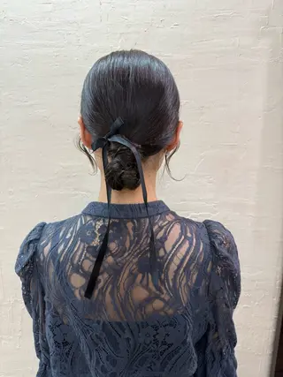 セミロング まとまるボブ🌼 アレンジ🌼鴨下穂香のヘアスタイル