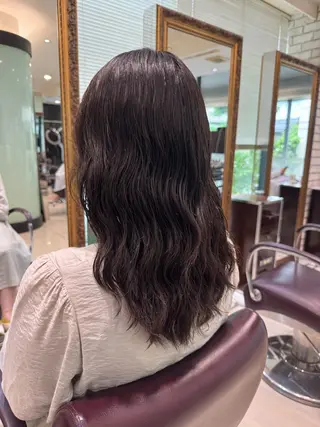 セミロング コテ巻き風/ボブ パーマ🌼杉田 萌恵のヘアスタイル