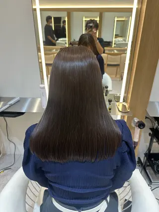 セミロング 透明感カラー/伊藤 陸/soigneのヘアスタイル