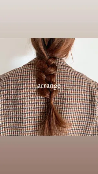 セミロング 落合希 Olivebeigeのヘアスタイル