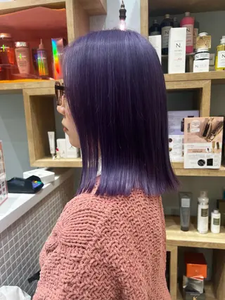 ミディアム ハイトーンカラー 中村優成のヘアスタイル