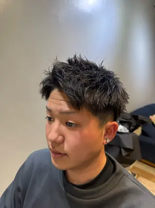 ショート メンズ メンズカット/パーマ 艶カラーTAIGA︎のヘアスタイル