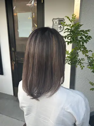 ミディアム カラー Lis blanc所属・はらだここか/メンズ カットモデル募集中のヘアスタイル