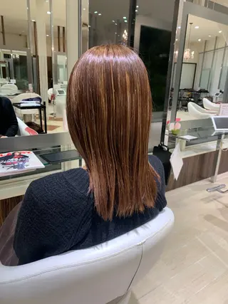 ミディアム カラー Earth  水沢店 平栗　優佳のヘアスタイル