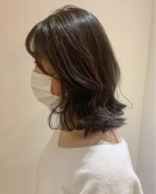 ミディアム カラー 高橋 侑李のヘアスタイル