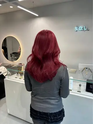 セミロング カラー 村田 旭のヘアスタイル