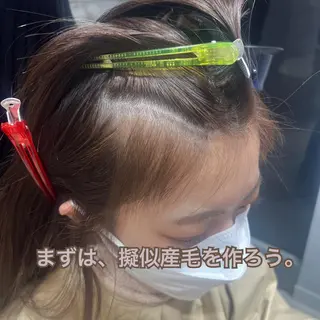 セミロング パーマ 韓国hair ·͜· watanabeのヘアスタイル