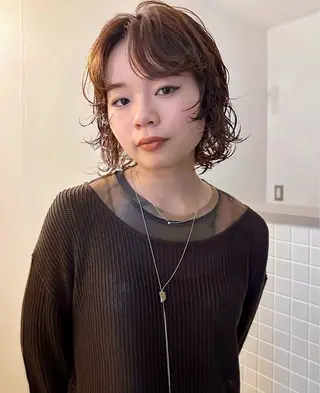 ショート パーマ パーマ /レイヤー 榛地渉馬 /矢場町のヘアスタイル