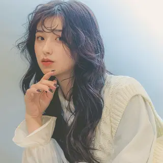 ロング カラー CANAAN銀座所属・艶透明感カラー/ ルーズパーマ/田中のヘアスタイル