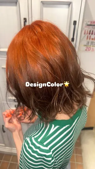 ミディアム カラー 坂庭 美夢のヘアスタイル