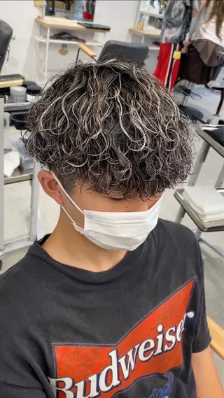 カラー パーマ メンズパーマ/韓国 ヘア/Mino🤍のヘアスタイル