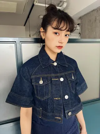 ミディアム カラー 暖色/パーマ 🌼クニトウメイのヘアスタイル