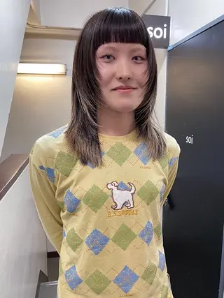 ロング 安部佑哉/ハイトーン /レイヤー/グランジのヘアスタイル