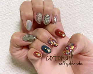 セミロング ネイル ツメトマツゲ .のネイルデザイン