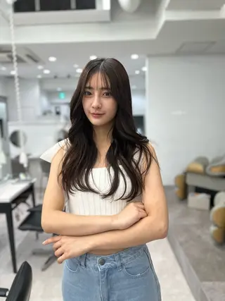 セミロング 前髪顔まわりカット 🌈中村海聖のヘアスタイル