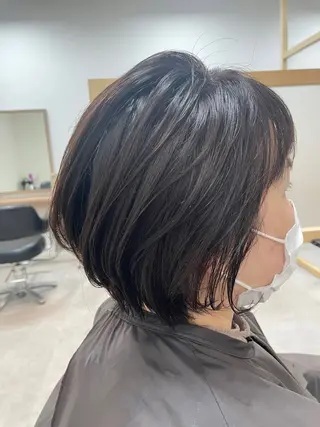 ショート カラー パーマ 葭葉 久美子のヘアスタイル
