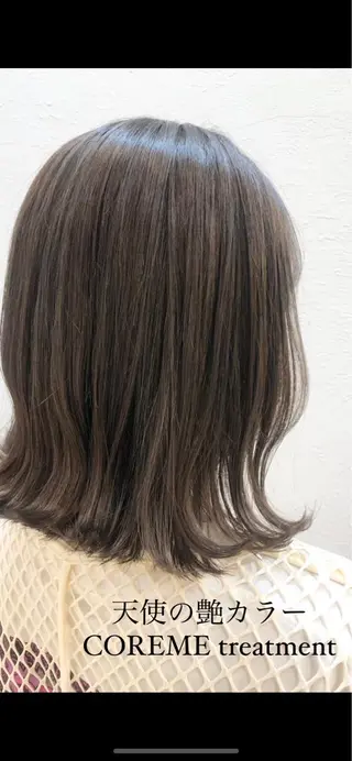 ミディアム カラー 艶質改善/縮毛矯正 ササキナツミのヘアスタイル