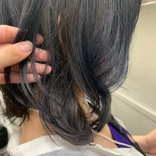 ミディアム カラー サナ🌱 切りっぱなしボブのヘアスタイル