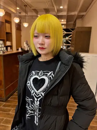 ミディアム カラー ハイトーン/デザイン カラー/るいのヘアスタイル