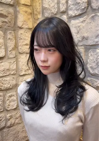 ロング カラー 町田/レイヤーカット ハッシュカット/八木のヘアスタイル