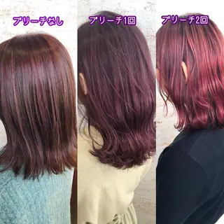 ミディアム カラー ケアブリーチ /髪質 改善/古橋圭史郎のヘアスタイル