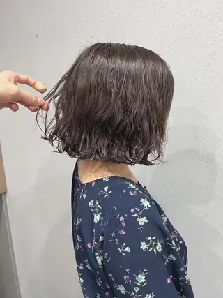 ショート パーマ ボブパーマコテ巻き風 パーマNo1深江秀平のヘアスタイル