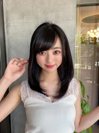 セミロング 韓国ヘア🇰🇷髪質 改善たけるのヘアスタイル