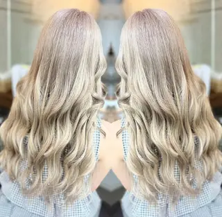 ロング ヘアアレンジ カラー ♡SNSで大バズり♡ コリアン羽エクステ◎のヘアスタイル