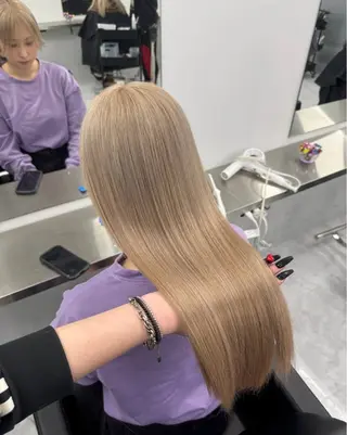 ロング うる艶🫧ハイトーン 💜🦋🫧ミズキのヘアスタイル