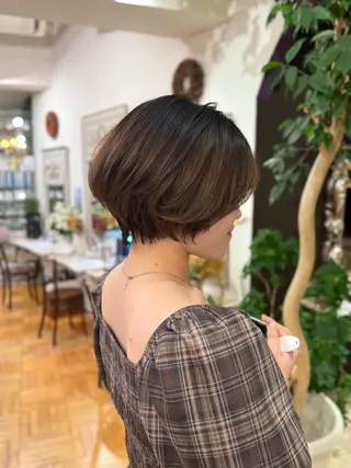 ショート カラー of hair所属・☀️朝５分で決まる ショート/廣瀬隆志のヘアスタイル