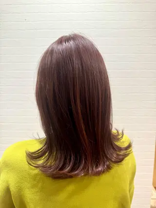 セミロング カラー 梶尾 悠人のヘアスタイル
