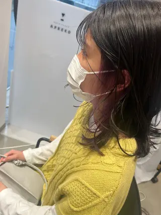 ミディアム カラー ヘアアレンジ APREKO SAYAKAのヘアスタイル