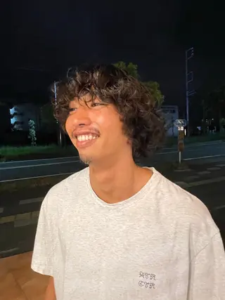 ミディアム パーマ メンズ パーマ/藤沢 湘南/HYOのヘアスタイル