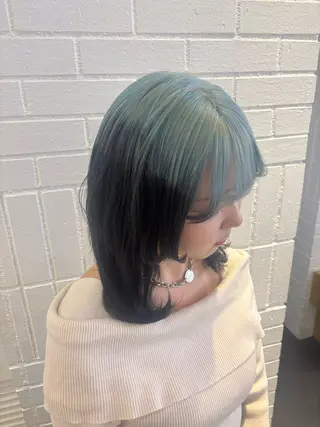 ミディアム カラー ハイトーン sala 透明感🎀💭のヘアスタイル