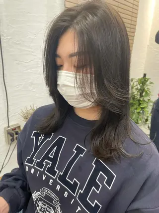 セミロング カラー unico.所属・韓国ヘア/暖色カラー 新美多英のヘアスタイル